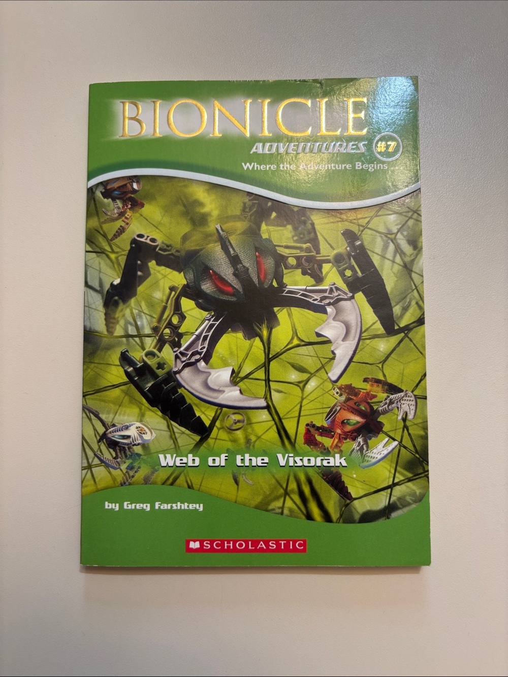 Scholastic Green BIONICLE Adventures: Web of the Visorak